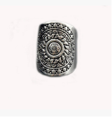 Fashion Punk Retro Carved Elephant Pattern Set Ring Ring