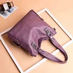 Large Capacity Portable Messenger Women's Bag - Purple - View 1