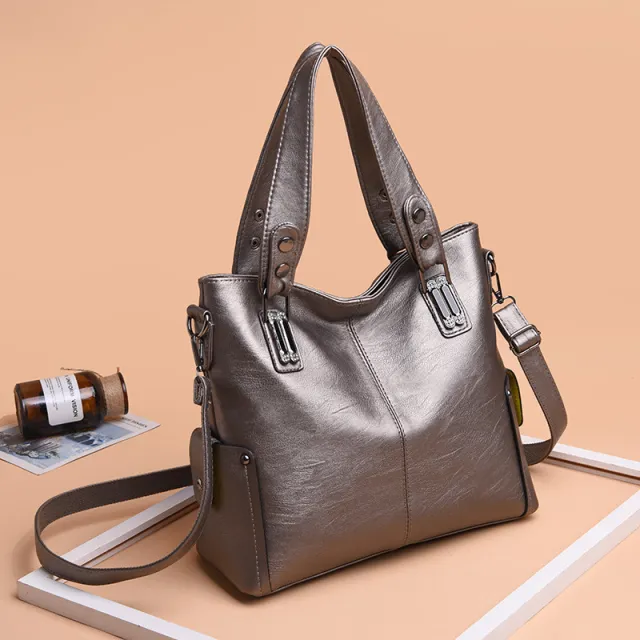 Large Capacity Portable Messenger Women's Bag Silver - Shop at LoveMi