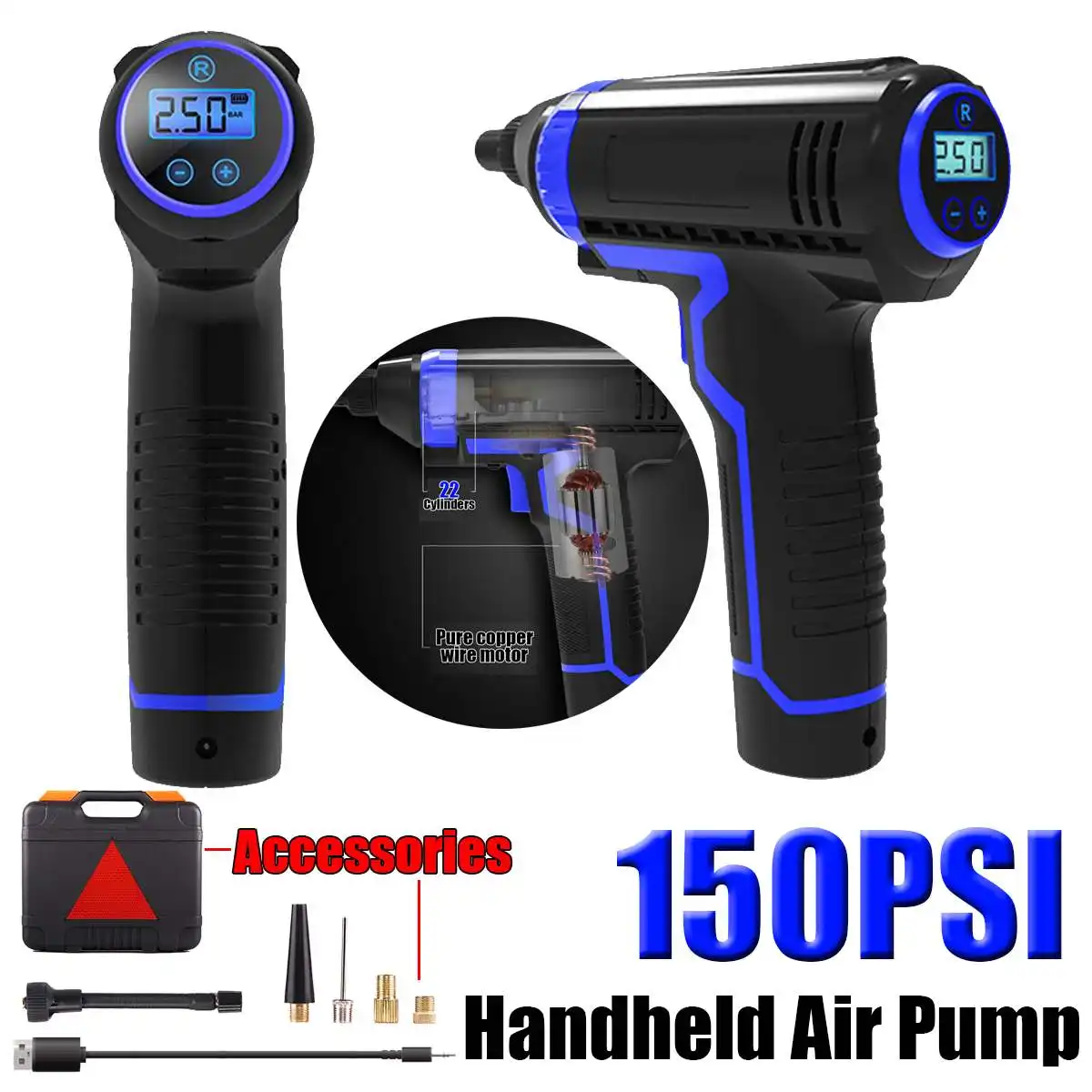 Wireless Charging Portable Multi-function Vehicle Household Pump