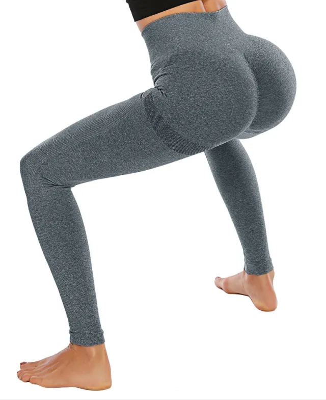 Fitness Pants Sexy Buttocks Female Leggings Grey - Shop at LoveMi