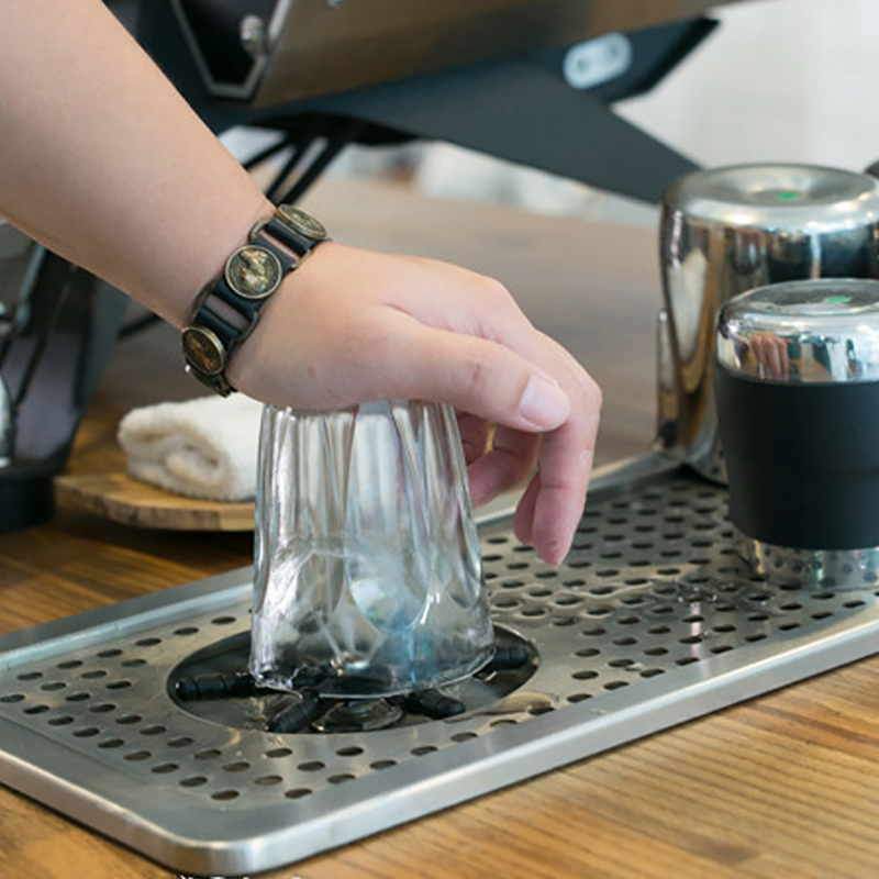 Stainless Steel Cup Washer Bar Counter Embedded Direct Drink Push Cup