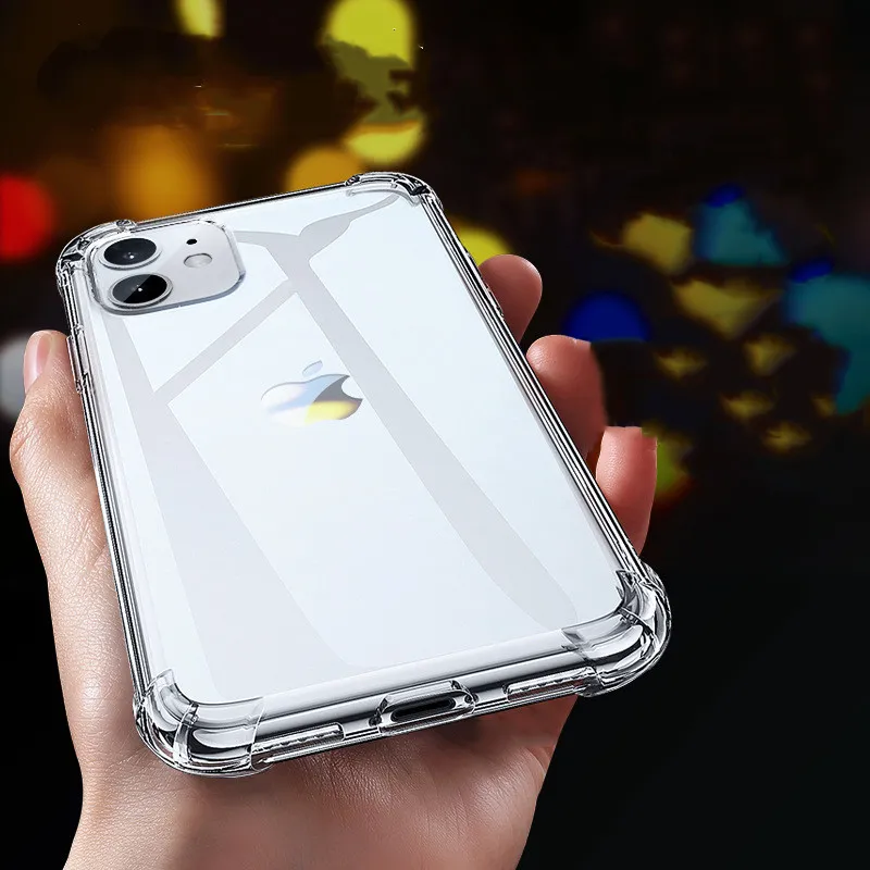 Compatible With Apple, Luxury Transparent Shockproof Silicone Case For 11 X Xr Xs Max Case 12 11 Pro Max 8 7 6s Plus SE Case Silicone Back Cove