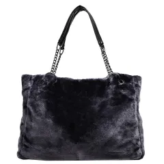 Plush Handbags Handbags Europe And America - Grey - View 1