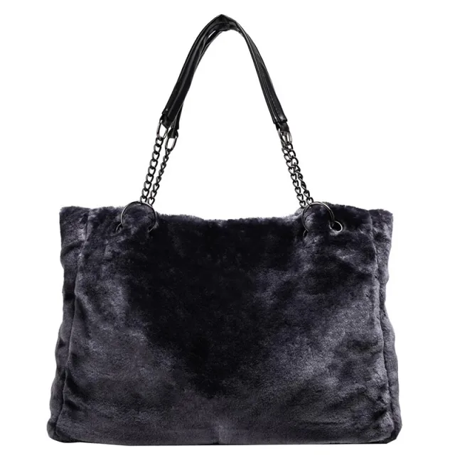 Plush Handbags Handbags Europe And America Grey - Shop at LoveMi