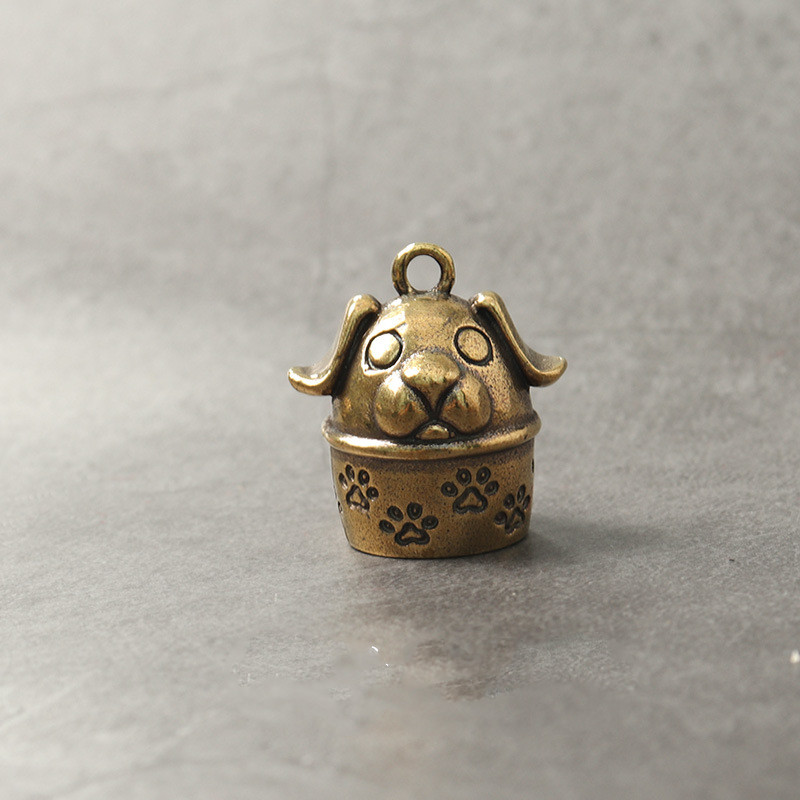 Pure brass bell zodiac key pendant love zodiac brass bell