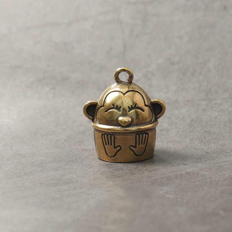 Pure brass bell zodiac key pendant love zodiac brass bell