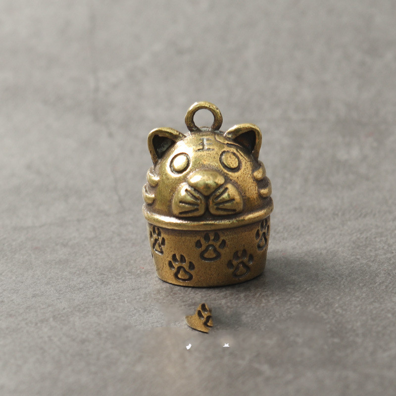 Pure brass bell zodiac key pendant love zodiac brass bell