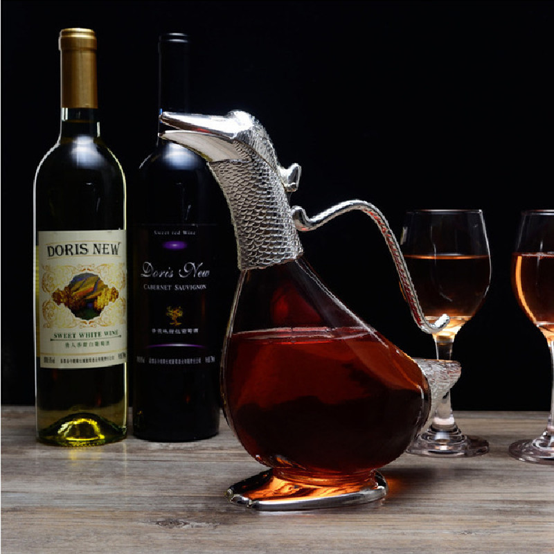 Hotel Home Club Cafe Bar Silver Glass Red Wine Duckbill Glass Household Sober Up Cold Water Kettle