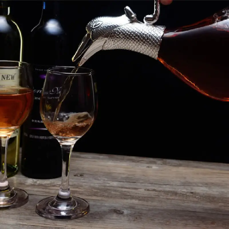 Hotel Home Club Cafe Bar Silver Glass Red Wine Duckbill Glass Household Sober Up Cold Water Kettle