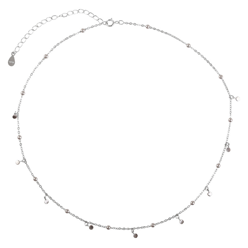 Silver Tassel Necklace Niche Design Necklace Female Short Clavicle Chain Simple Student Temperament