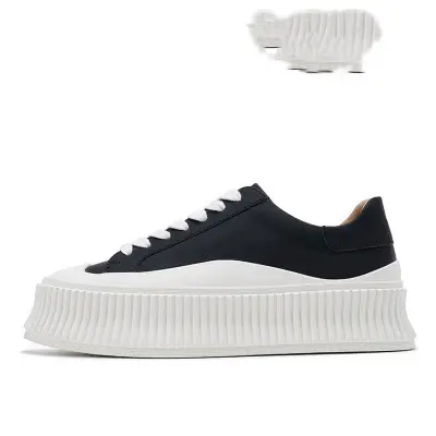 Thick Bottom Inside Increase Small White Shoe Female INS
