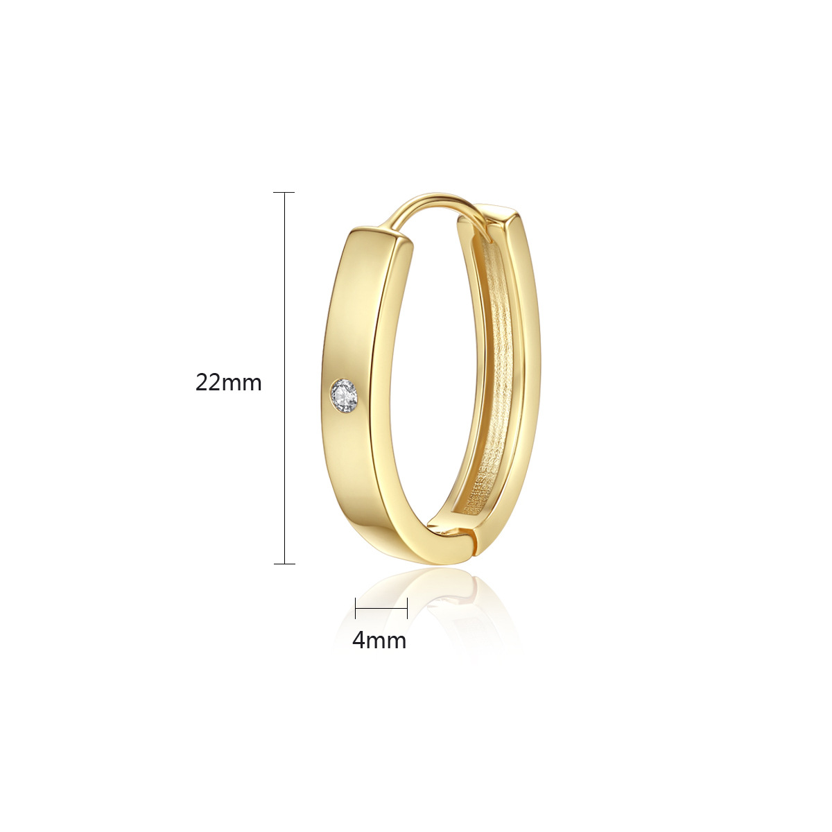 Zircon Simple Fashion Korean Round Earrings