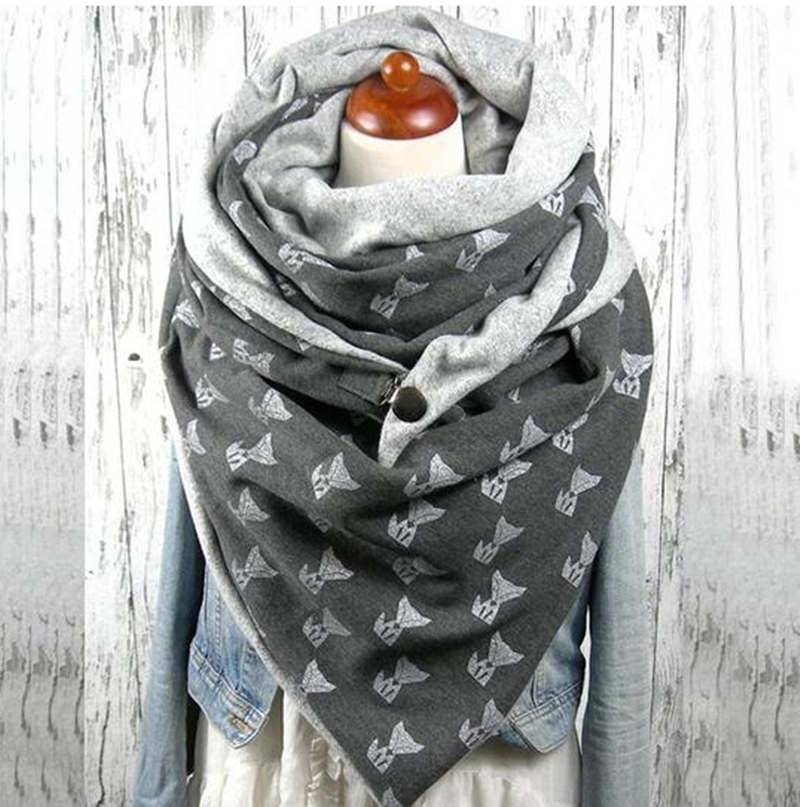 Winter Lady Scarf Print Wrap Warm Scarves Shawls Neckerchief