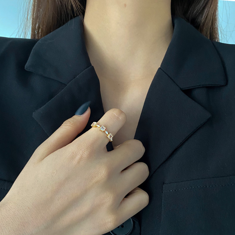 New Style Diamond Super  Ring Index Finger Ring Opening Adjustable Ring