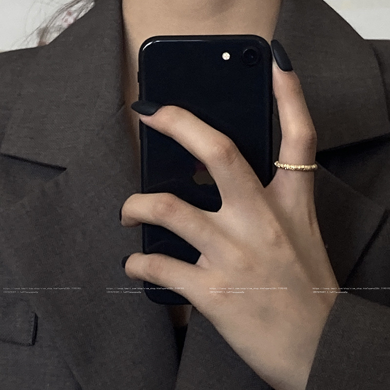 Retro Frosted Plain Ring Simple Cold Wind Opening Adjustable Ring