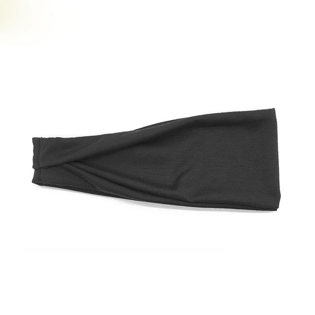 Cotton Foldable Drawstring Elastic Fabric Half-fold Sports Turban Wide-sided Headband