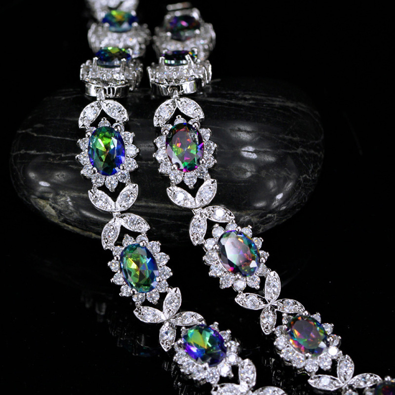 Women's True White Gold Micro-Inlaid Zircon Bracelet