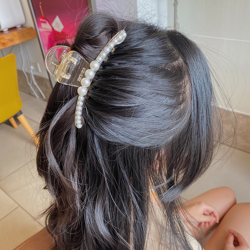 Title 2, Pearl Hairpin Side Clip for Girls, Back Head Gr...