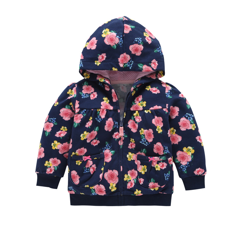 Children's Long Sleeve Casual Hooded Cardigan Jacket