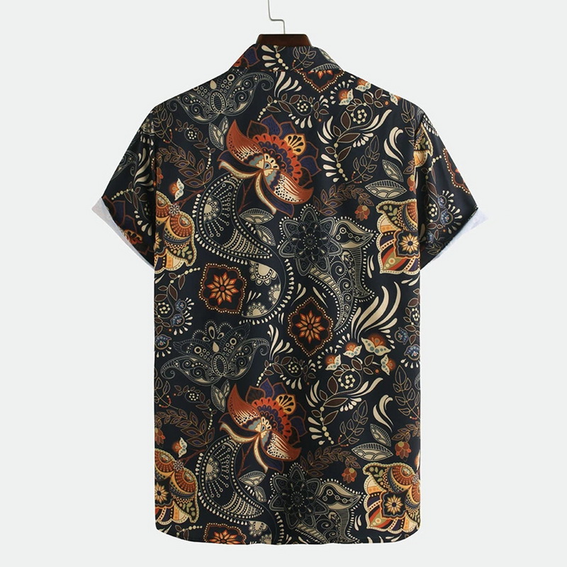 European And American National Style Printed Shirt