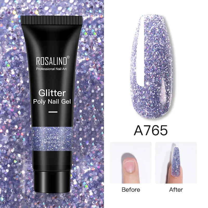 Glitter Poly Nail Gel Extension 15ml Polish