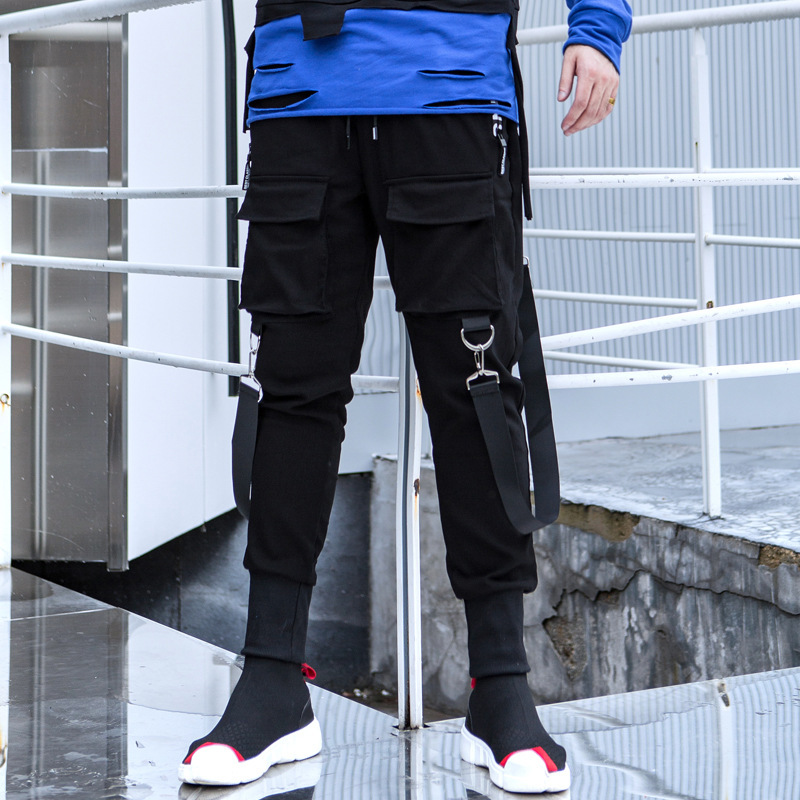 Title 5, Multi-pocket Tooling 5-Point Pants, Hip-hop Sty...