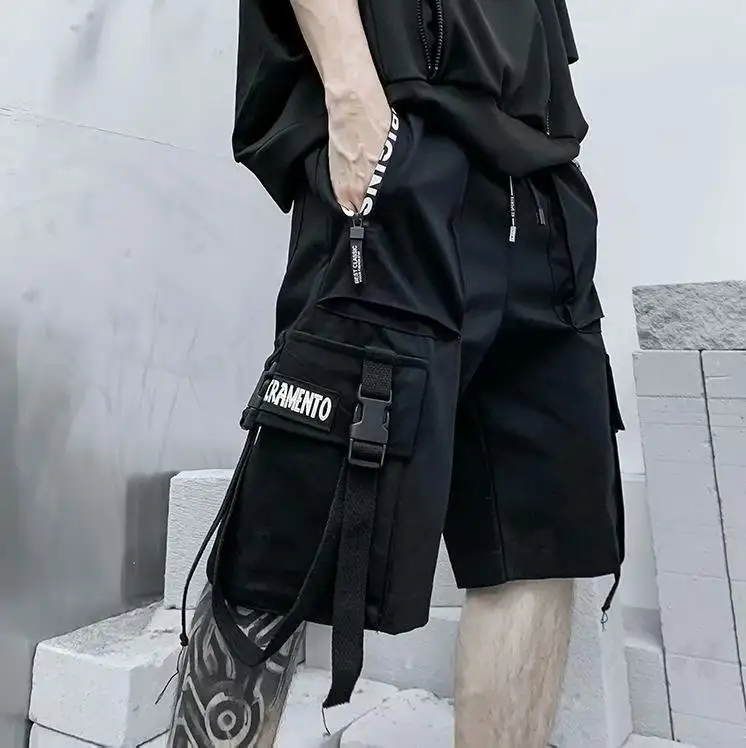 Multi-pocket Tooling 5 Five-point Pants Hip-hop All-match Loose Casual Sports Pants