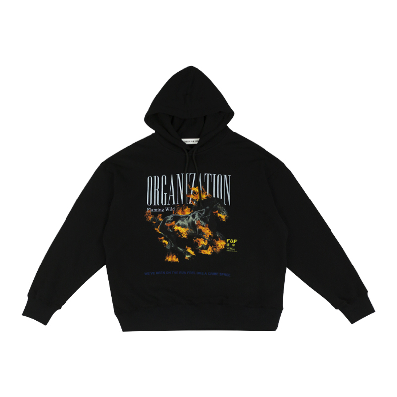 Men's Tide Brand Autumn Couples Plus Velvet Flame Jacket Loose Trend