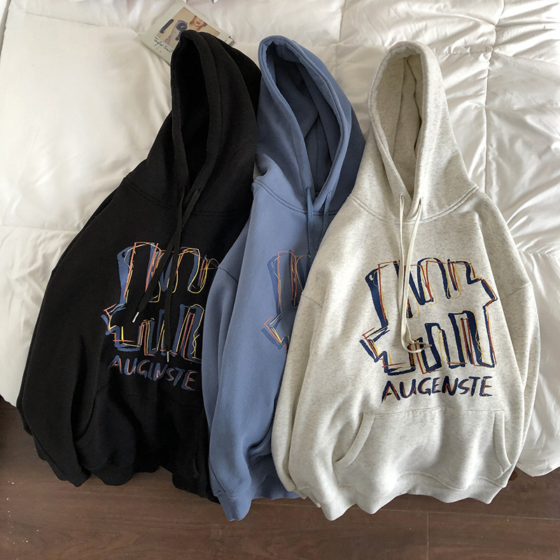 Title 6, Lazy Style Hooded Jacket Korean Style Loose Hon...