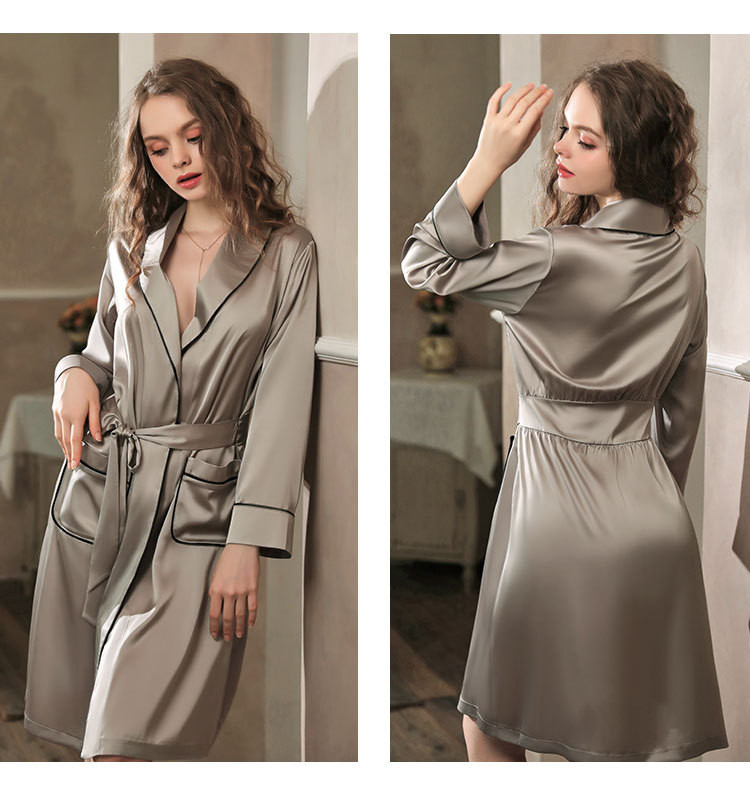 Title 11, Imitation Silk Nightgown Bathrobe Home Service