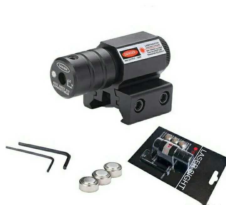 Mini red laser outdoor high seismic waterproof adjustable red laser with rat tail - Black