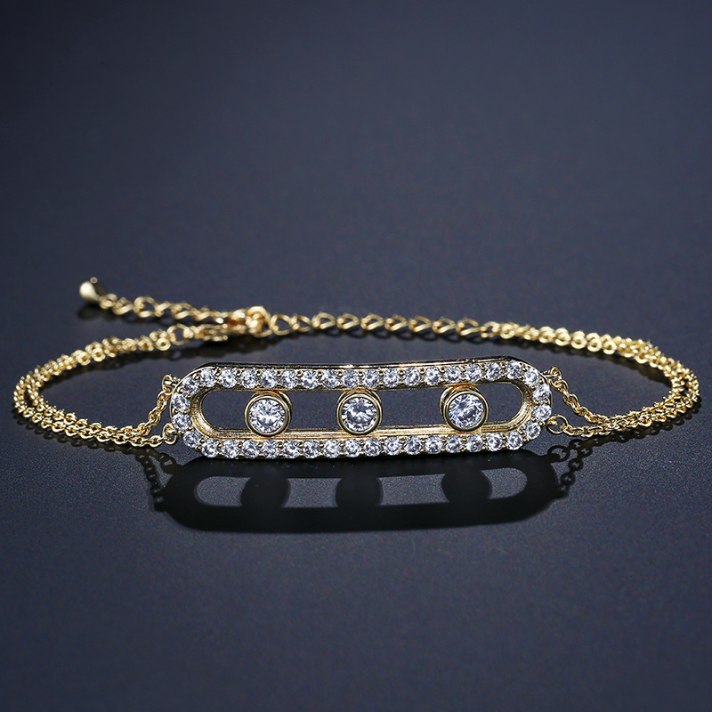 New Personality Simple Ladies Bracelet Bracelet With Micro-Inlaid Zircon