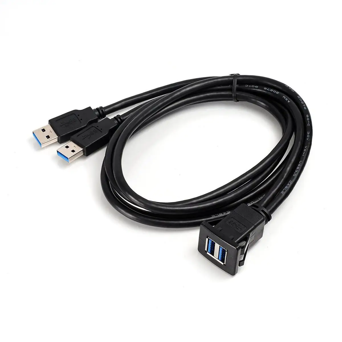 Dual Port USB3.0 Waterproof Cable Car Dashboard Waterproof Cable