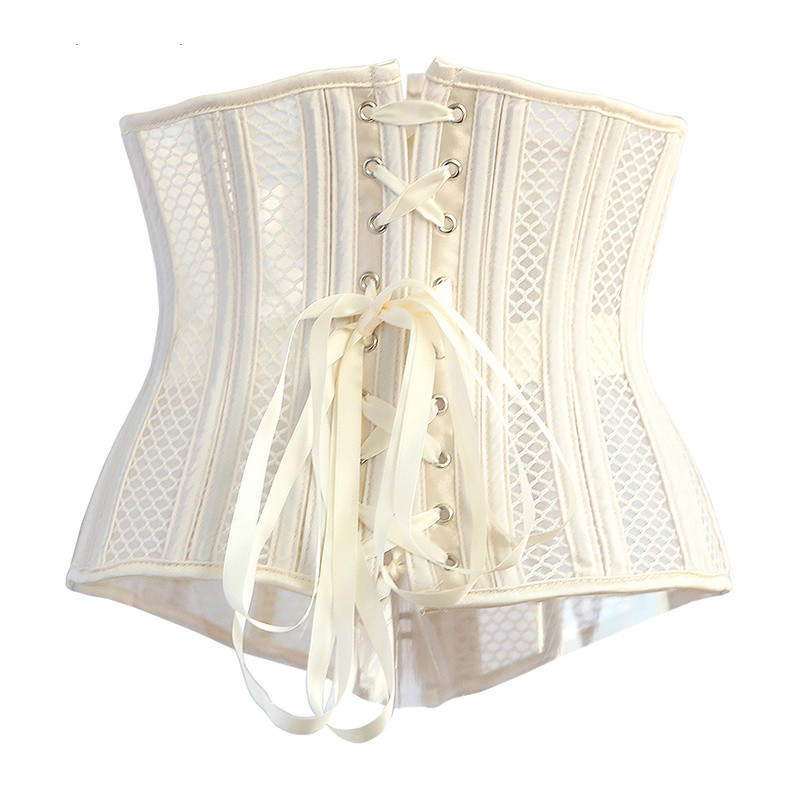 Lace Mesh Palace Corset Women Hollow And Breathable