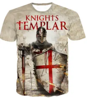 Digital Printing Summer Men's Round Neck Short Sleeve T Shirt Top