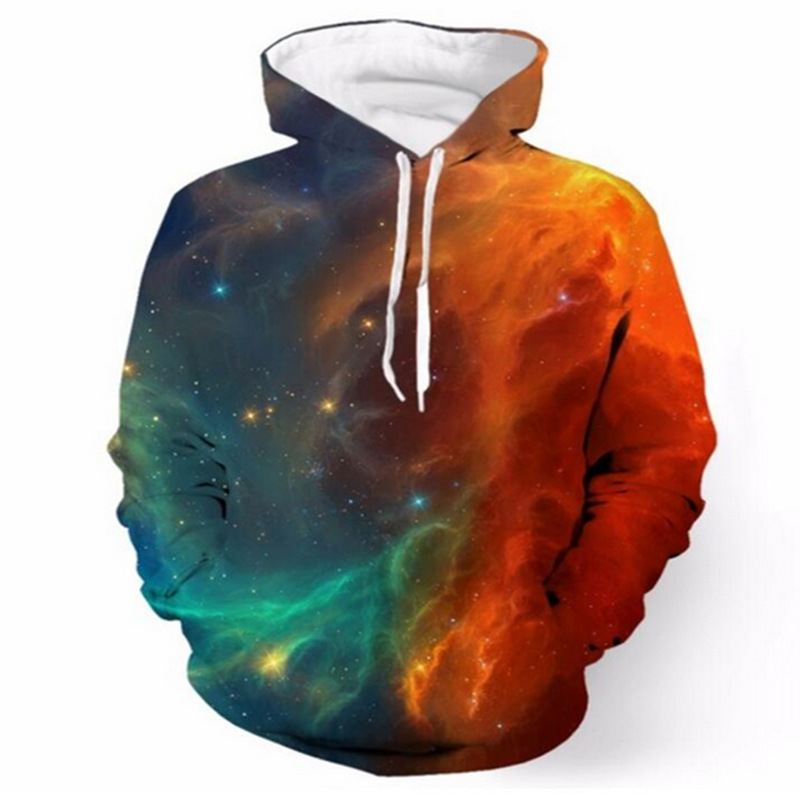 Star Sky Galaxy 3D Printing Pullover Hoodie