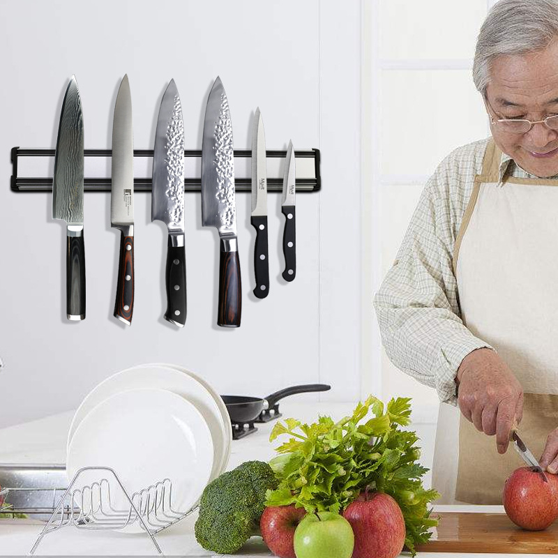 Multifunctional Aluminum Alloy Magnetic Stripe Wall-mounted Knife Holder