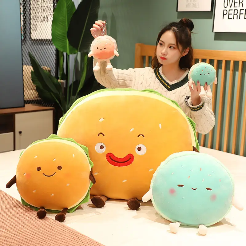 Creative Plush Toy Cartoon Hamburger Pillow