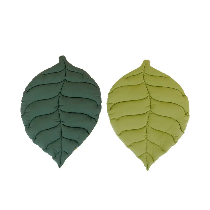 Leaf Shape Soft Dog Bed Mat Crate
