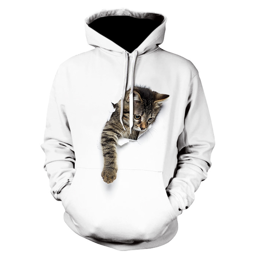 Title 2, Personalized Cat Creative 3D Digital Print Hood...