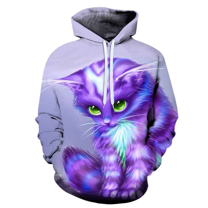 Title 5, Personalized Cat Creative 3D Digital Print Hood...