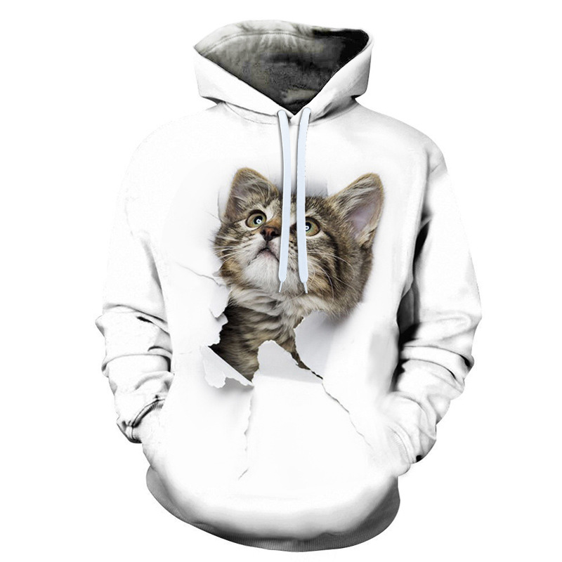 Title 4, Personalized Cat Creative 3D Digital Print Hood...