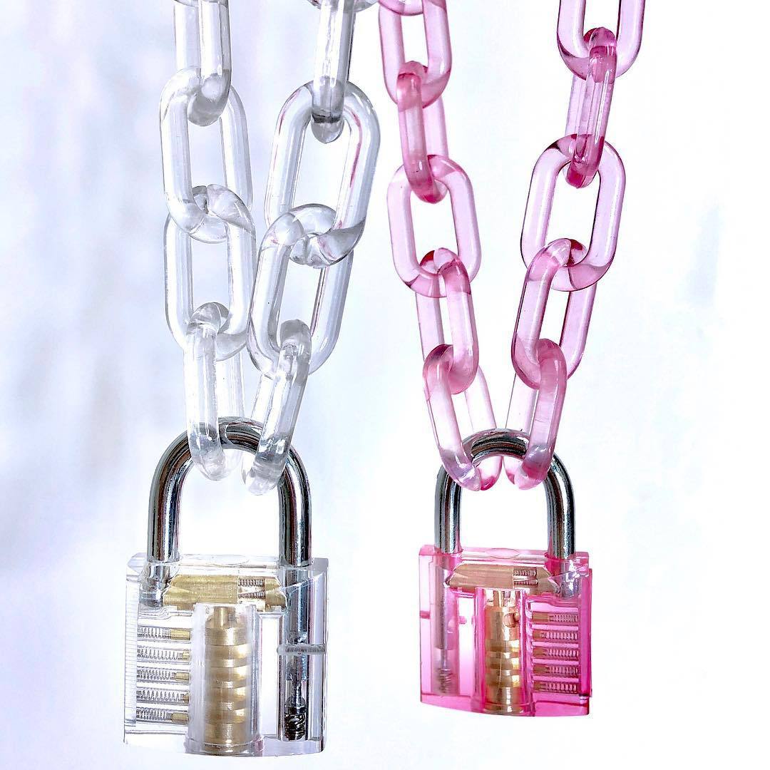 Retro Lock Pendant Sex Street Hip Hop Necklace