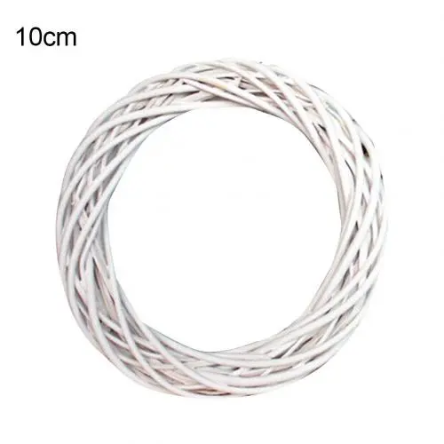 Christmas Vine Wreath Wicker Rattan Crafts Flower Arrangement Garland White - Shop at LoveMi