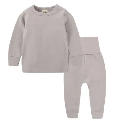 New Autumn And Winter High Waist And Belly Protection Warm Underwear Set For Boys And Girls