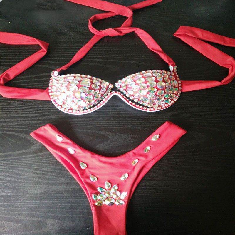 The New Underwire Hard Cup Diamond Bikini Swimsuit