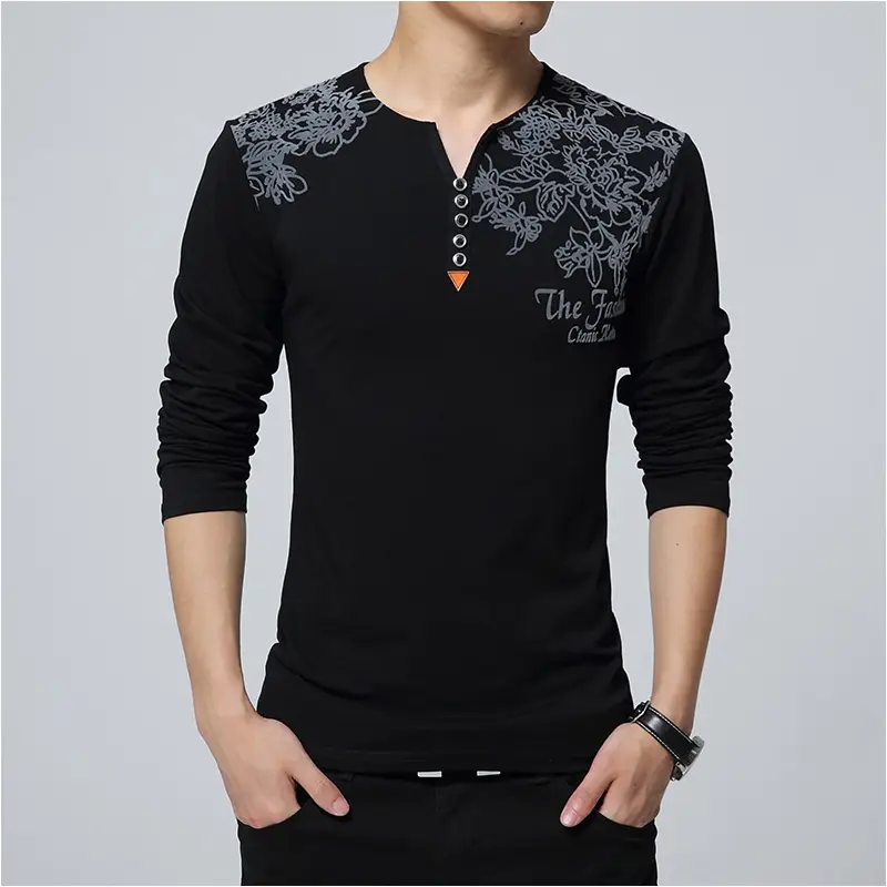 Loose Youth Autumn Clothes Men's New Korean Style Base Shirt