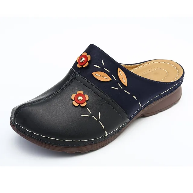 Women's Shoes European And American Large Size Baotou Sandals Flower Wedge Heel Black - Shop at LoveMi