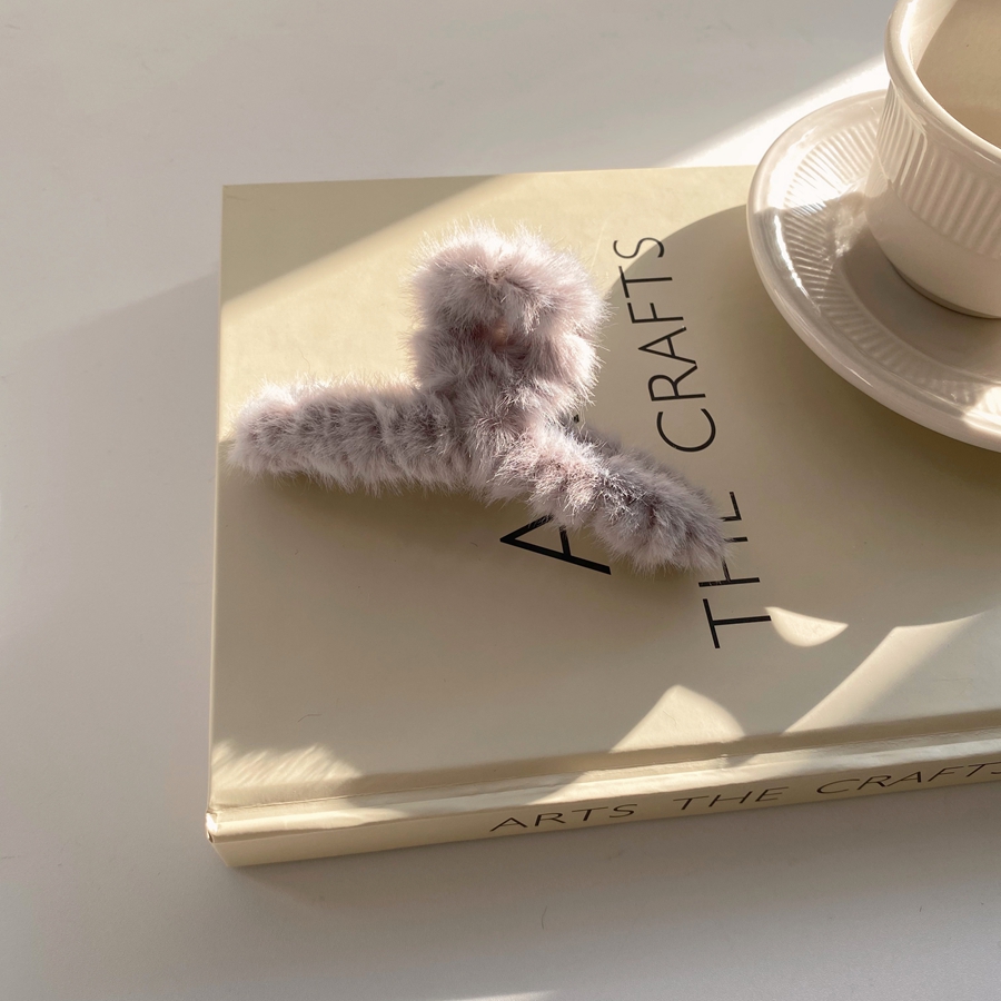 Plush Fleece Catch Clip Autumn And Winter Imitation Rabbit Hair Clip